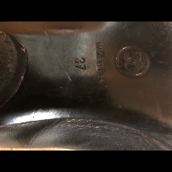 Authentic Chanel CC logo ballerina flats Sz 37 - Picture 6 of 8